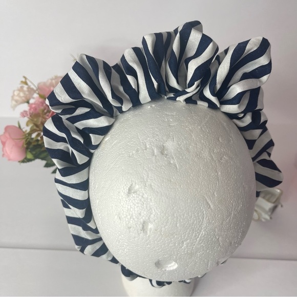 Headband wrap scrunched Women striped elastic - Picture 7 of 8